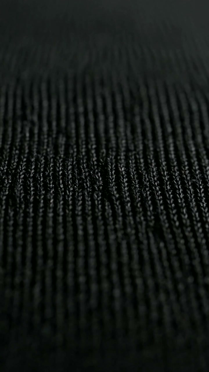 Macro of the black cotton jersey weave